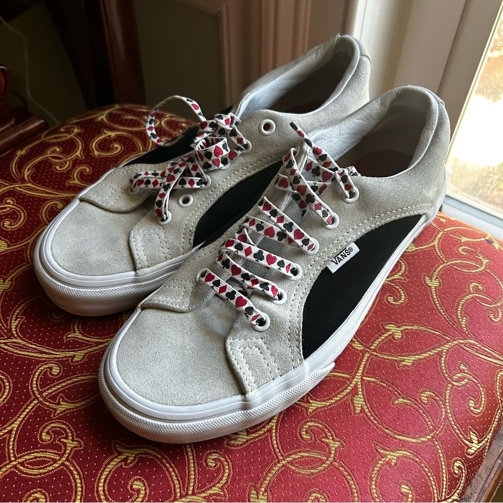 Vans House Of Cards Suede Sneakers with Patterned Laces